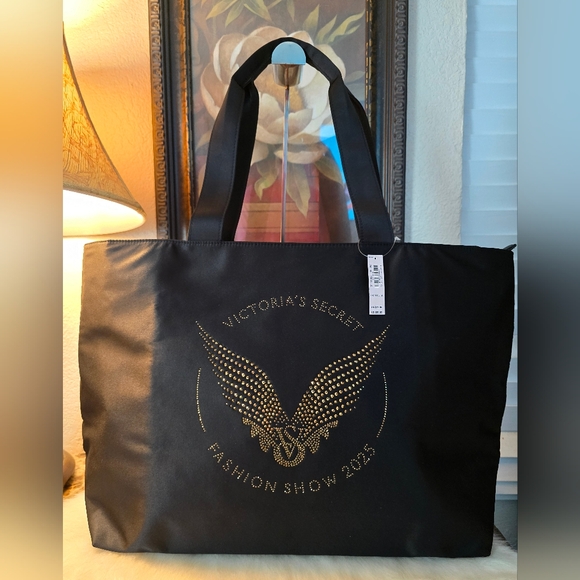 Victoria's Secret Handbags - Victoria's Secret Black and Gold 2025 Fashion Show Tote